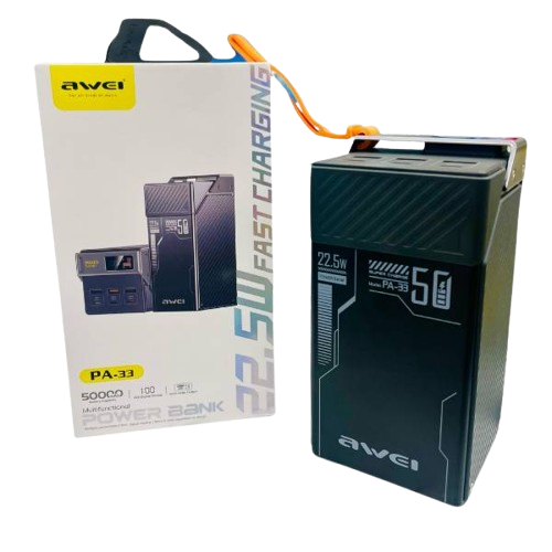 Awei PA-33 22.5W Multifunctional Power Bank - 50000mAh - Image 2