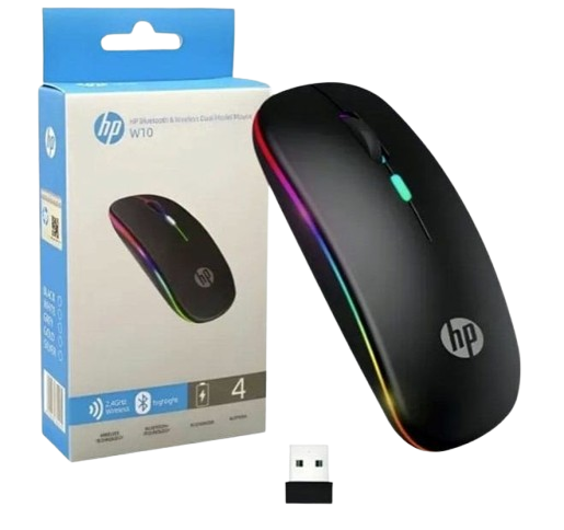 HP W10 Wireless Bluetooth Mouse, Rechargeable Dual Mode RGB Mouse - Image 2
