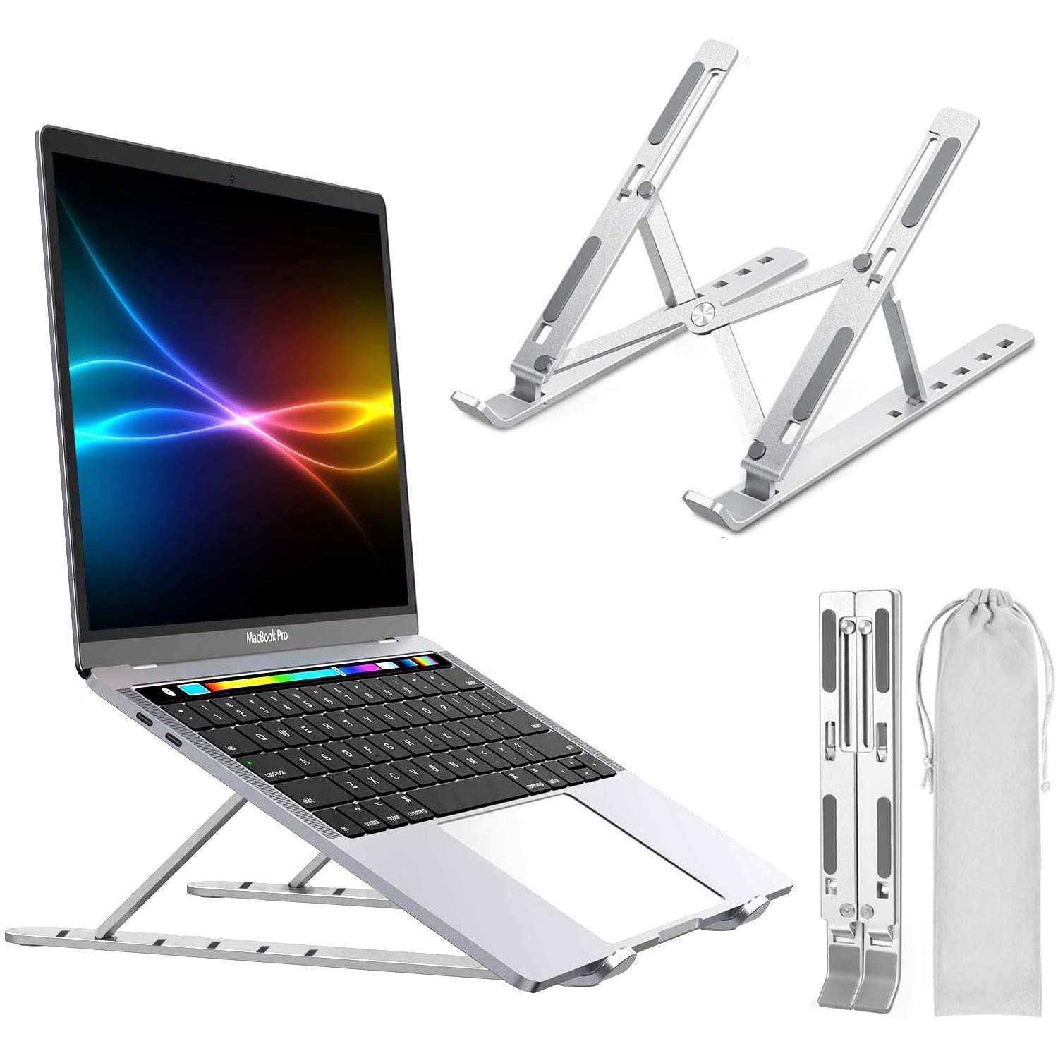 Laptop Stand Creative Folding Storage Bracket for 10-17 inch Tablets Notebook Laptop Premium Quality Aluminum Alloy - Image 3